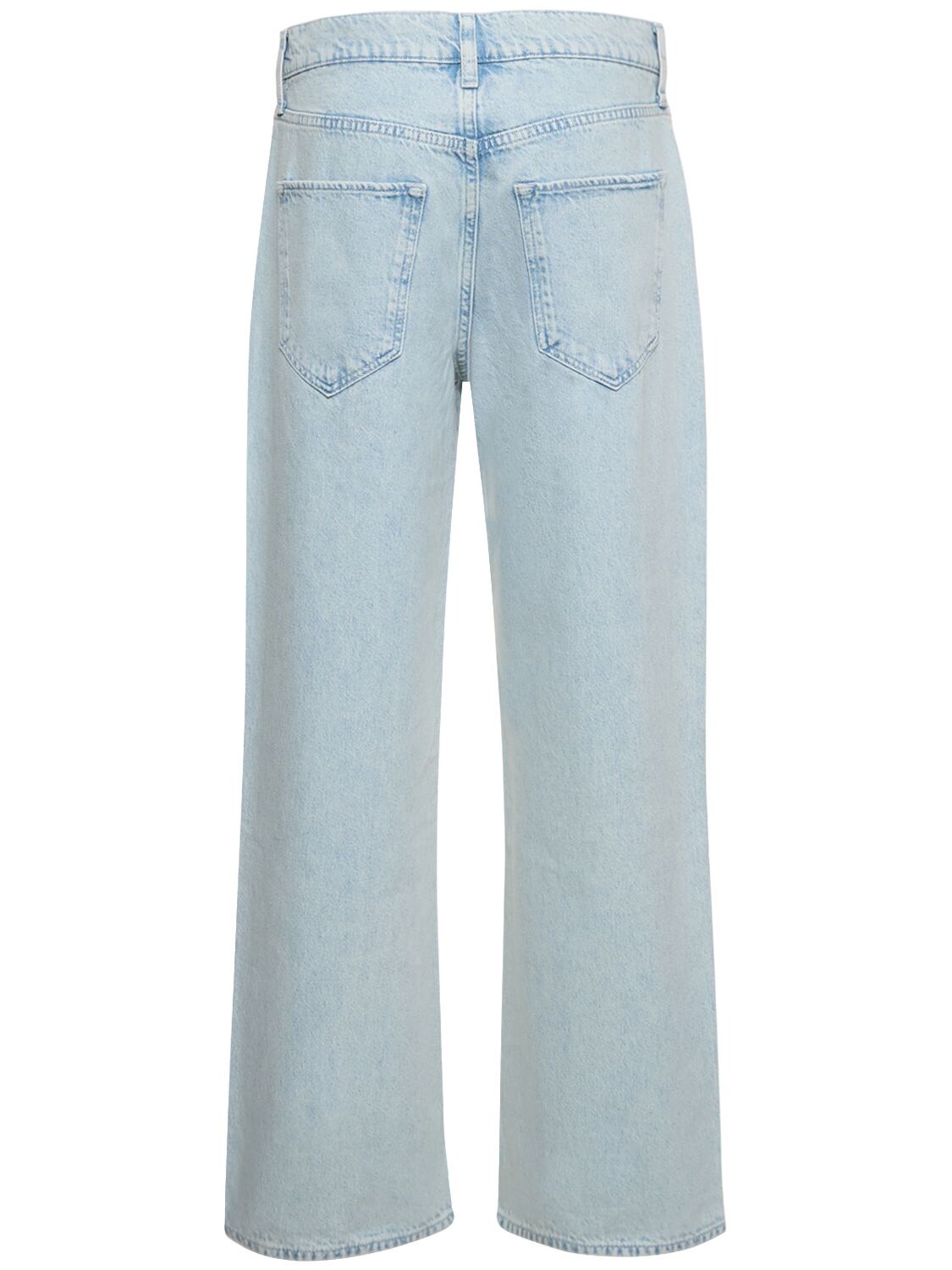 Shop Triarchy Ms. Sparrow Mid Rise Baggy Denim Jeans In Blue
