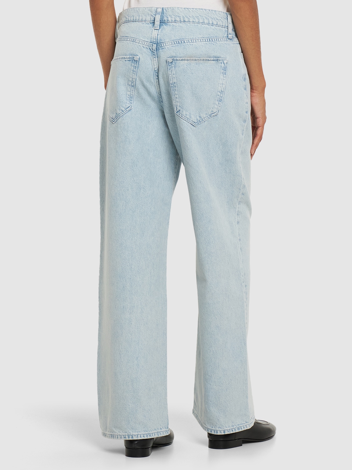 Shop Triarchy Ms. Sparrow Mid Rise Baggy Denim Jeans In Blue