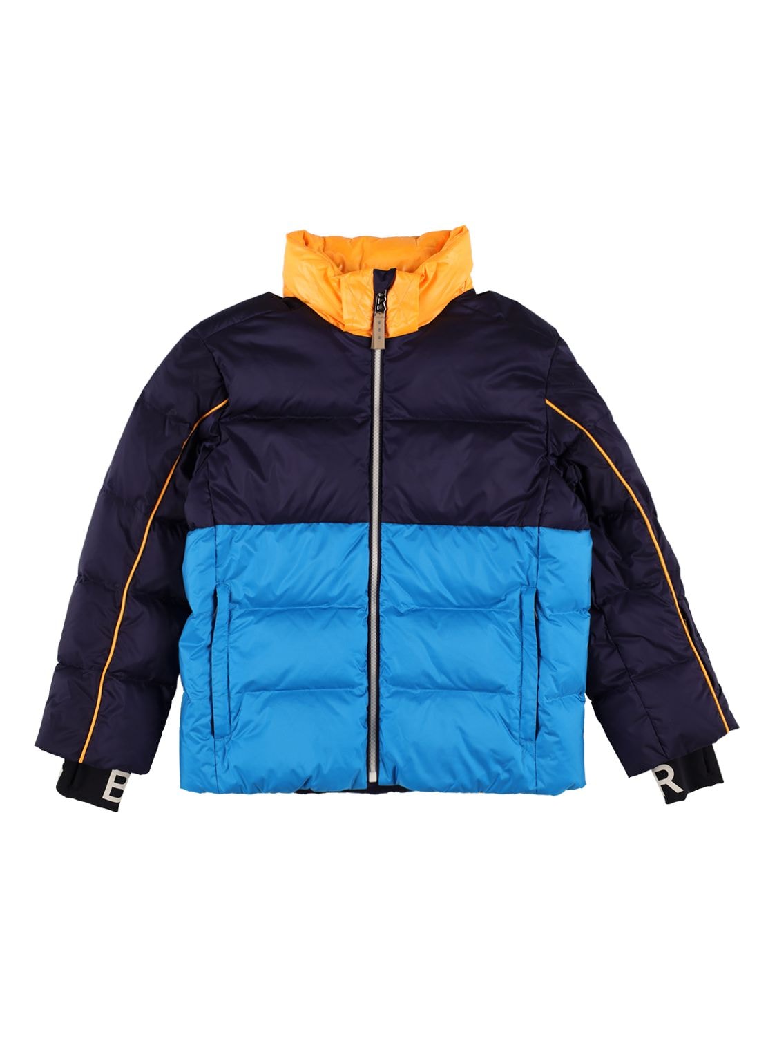 Shop Bogner Nylon Down Ski Jacket In Blue,orange