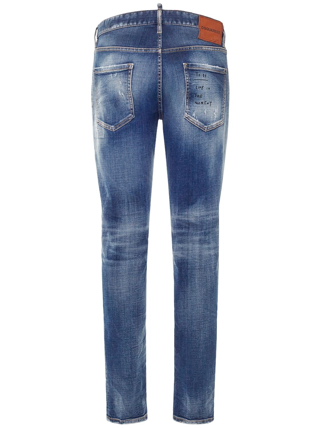 Shop Dsquared2 Cool Guy Stretch Cotton Denim Jeans In Blue