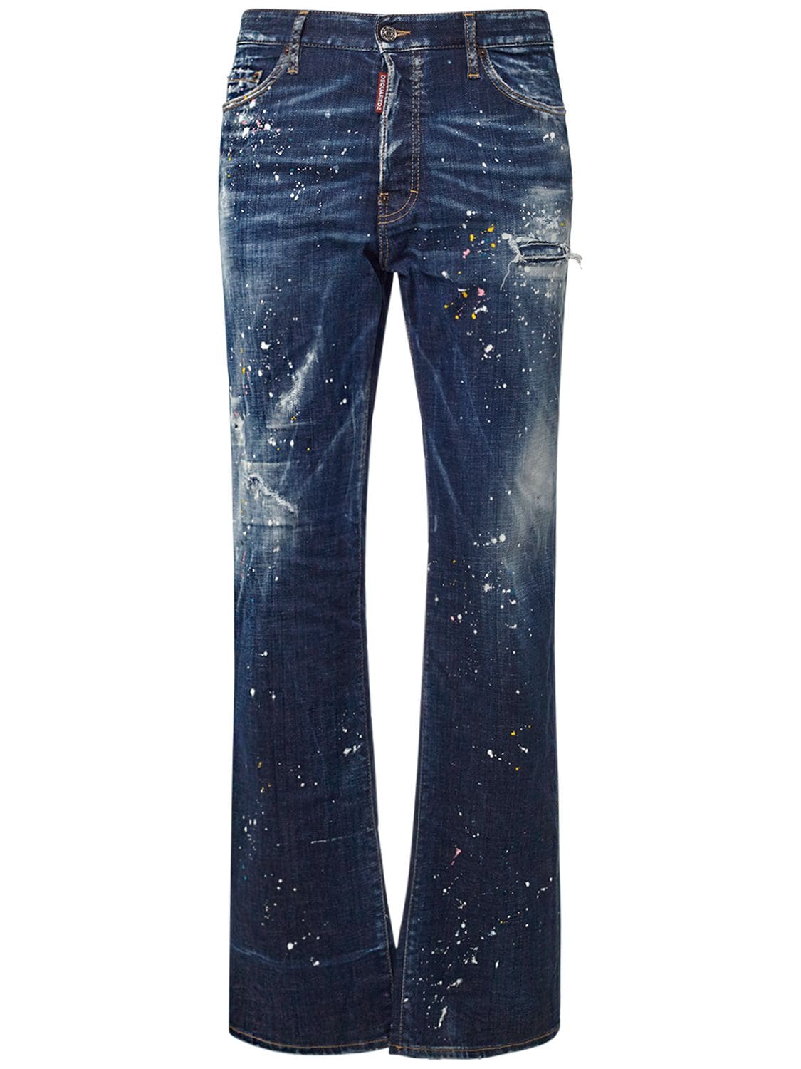 Shop Dsquared2 Roadie Stretch Cotton Denim Jeans In Blue