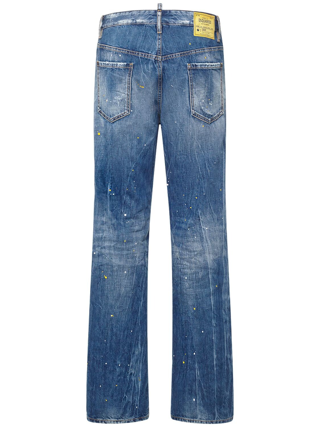 Shop Dsquared2 Roadie Cotton Denim Jeans In Blue