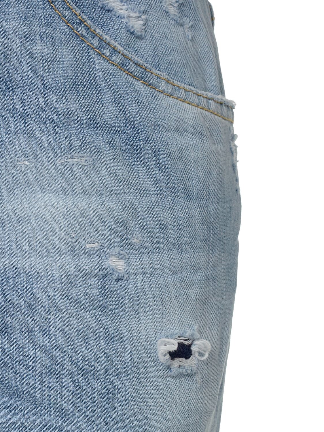 Shop Dsquared2 Bootcut Cotton Denim Jeans In Blue