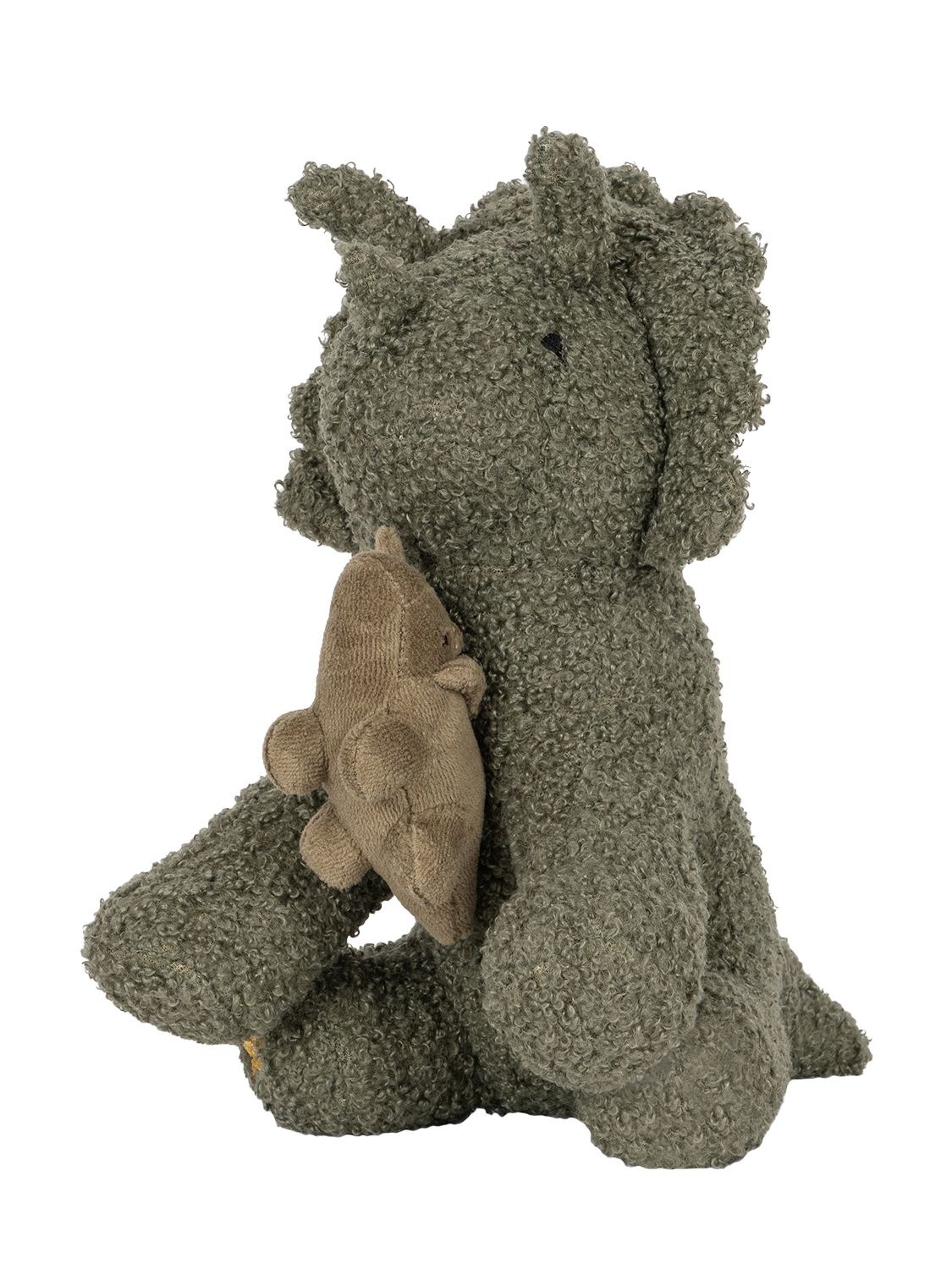 Shop Konges Sløjd Musical Triceratops Activity Plush Toy In Green