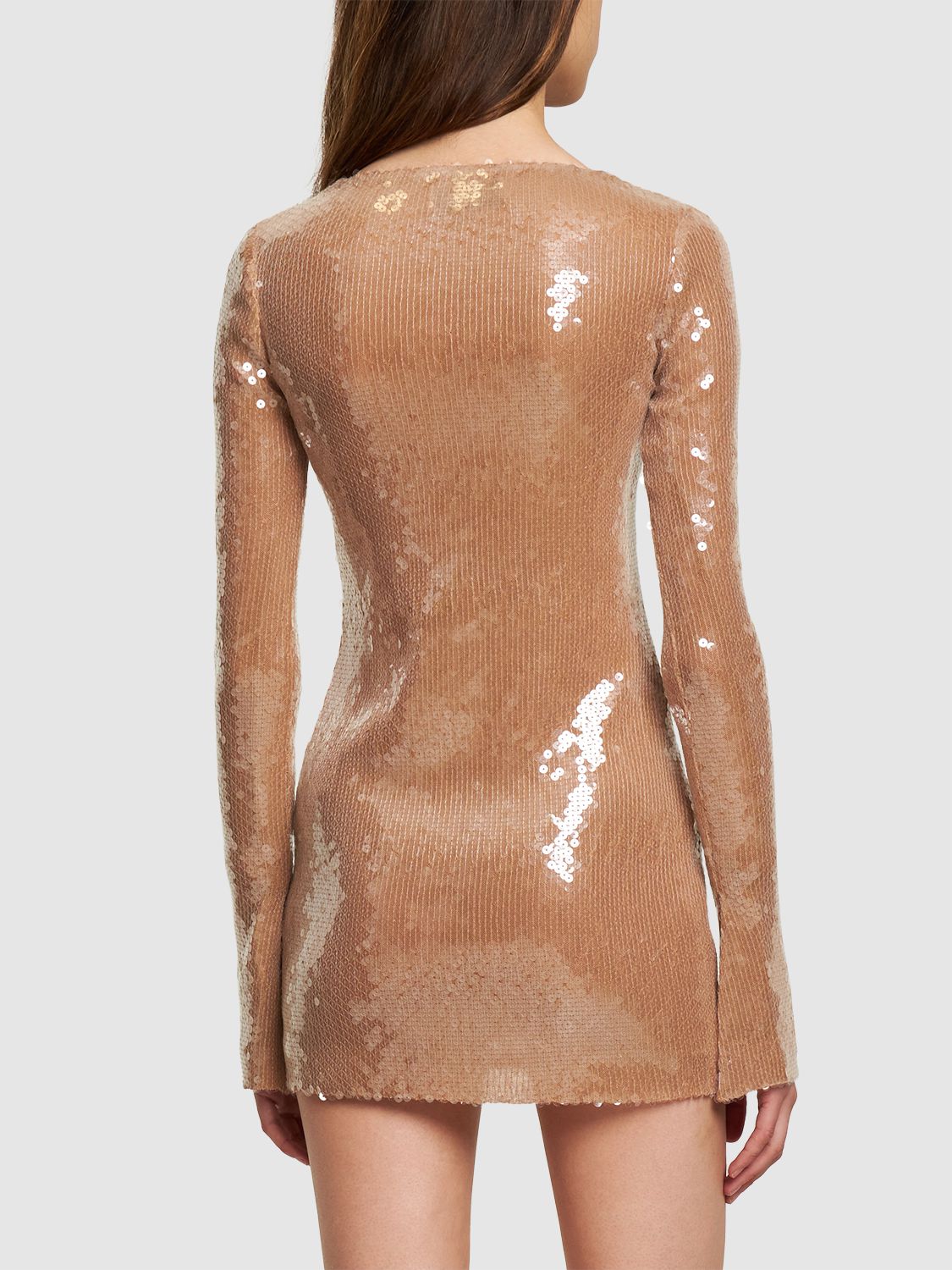 knee length dresses for ladies 16arlington Iona Mini Dress in Square Sequin main image 0