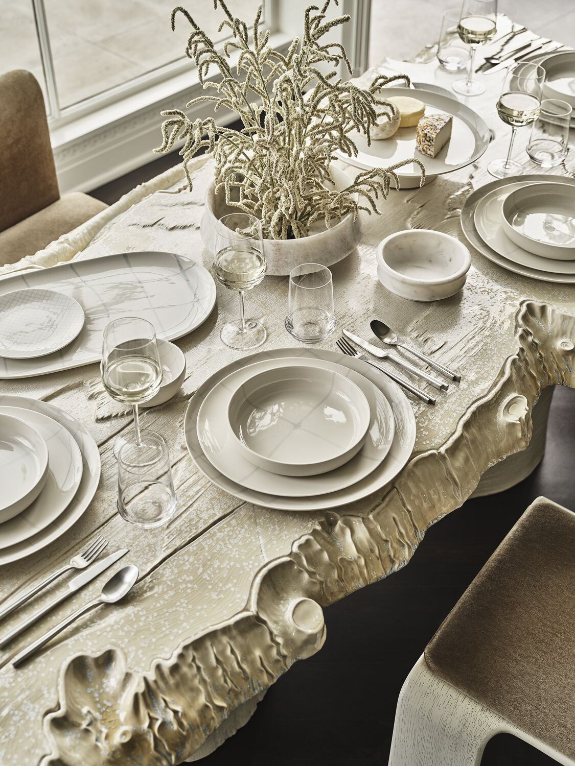 Serax Set Of 2 Small Salt Zuma Plates In White