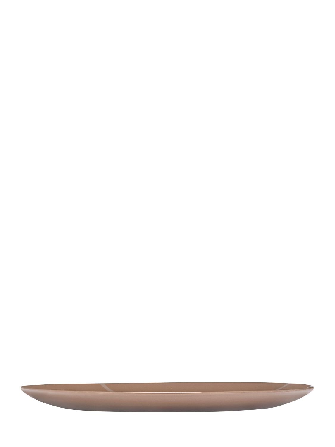 Shop Serax Set Of 2 28cm Medium Sienna Zuma Plates In Brown