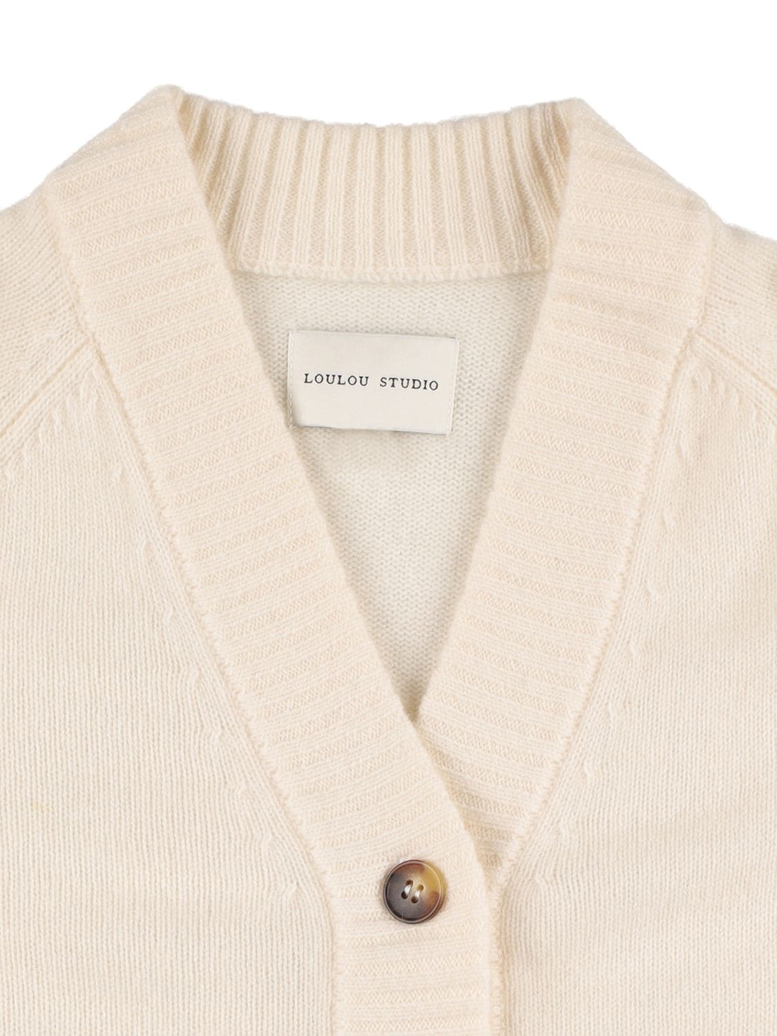 Shop Loulou Studio Cashmere Knit Cardigan In Ivory