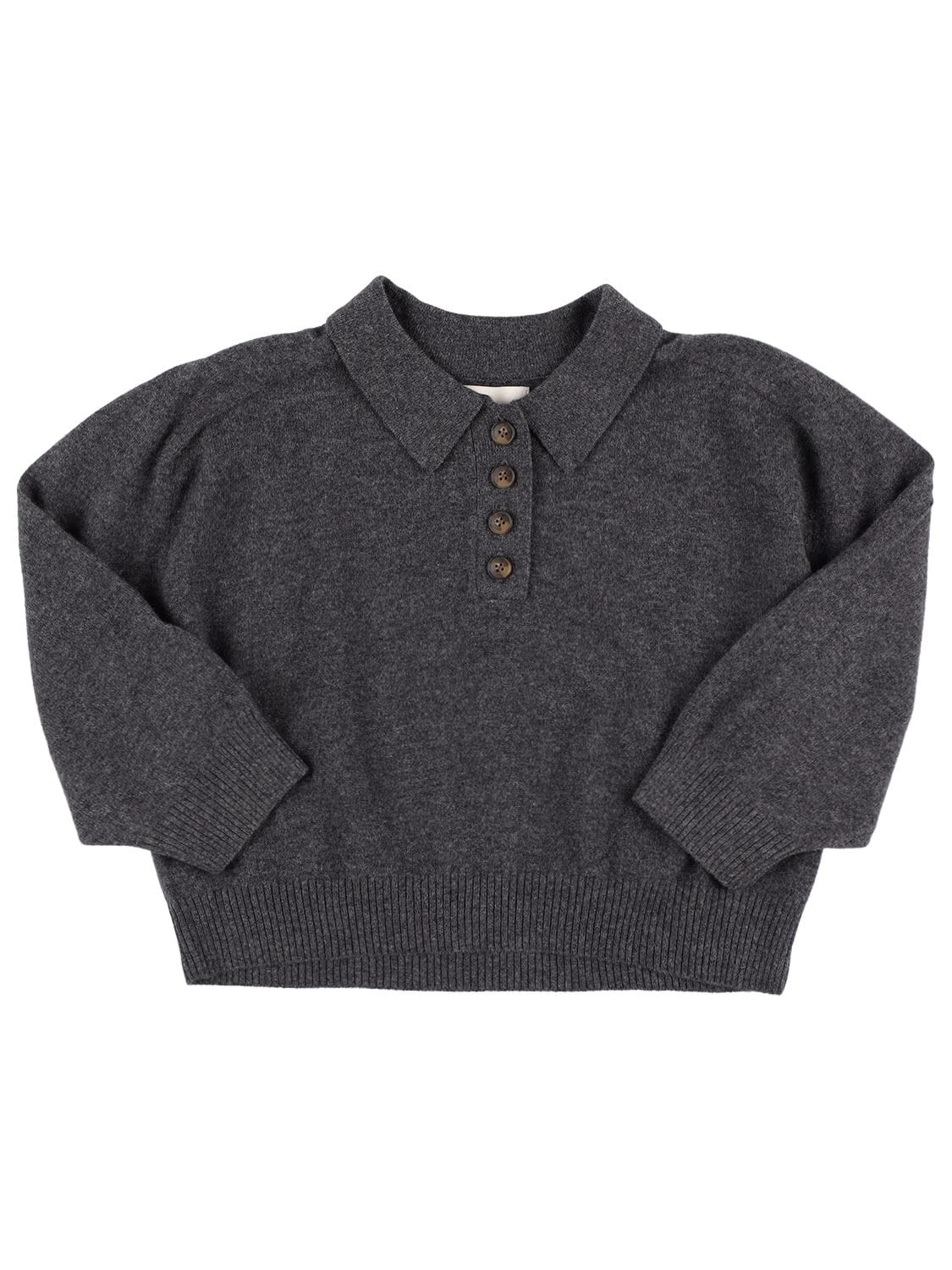 Loulou Studio Kids' Oversize Cashmere Sweater In Grey