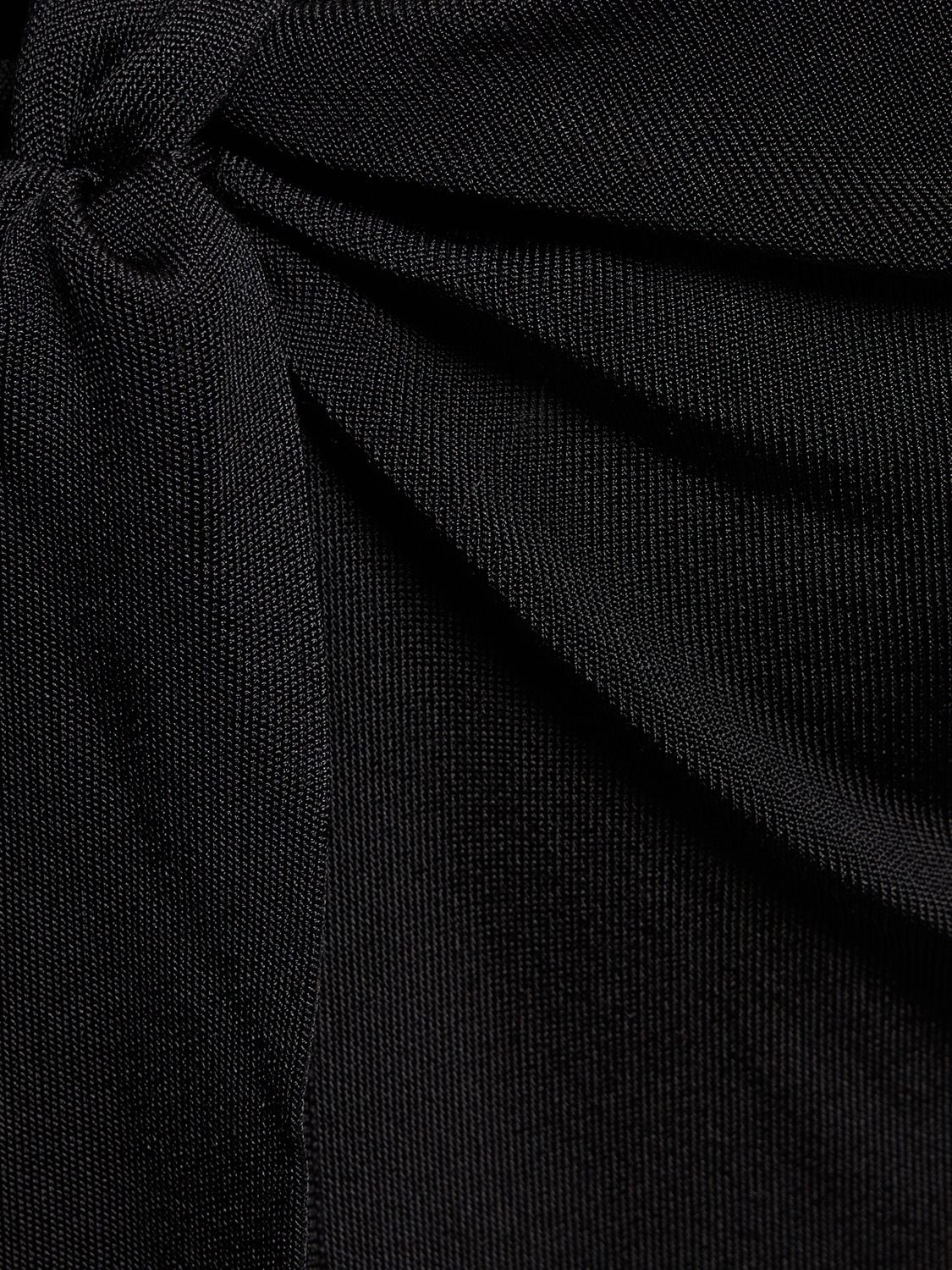 Shop Galvan Twist Cindy Cutout Knit Long Dress In Black