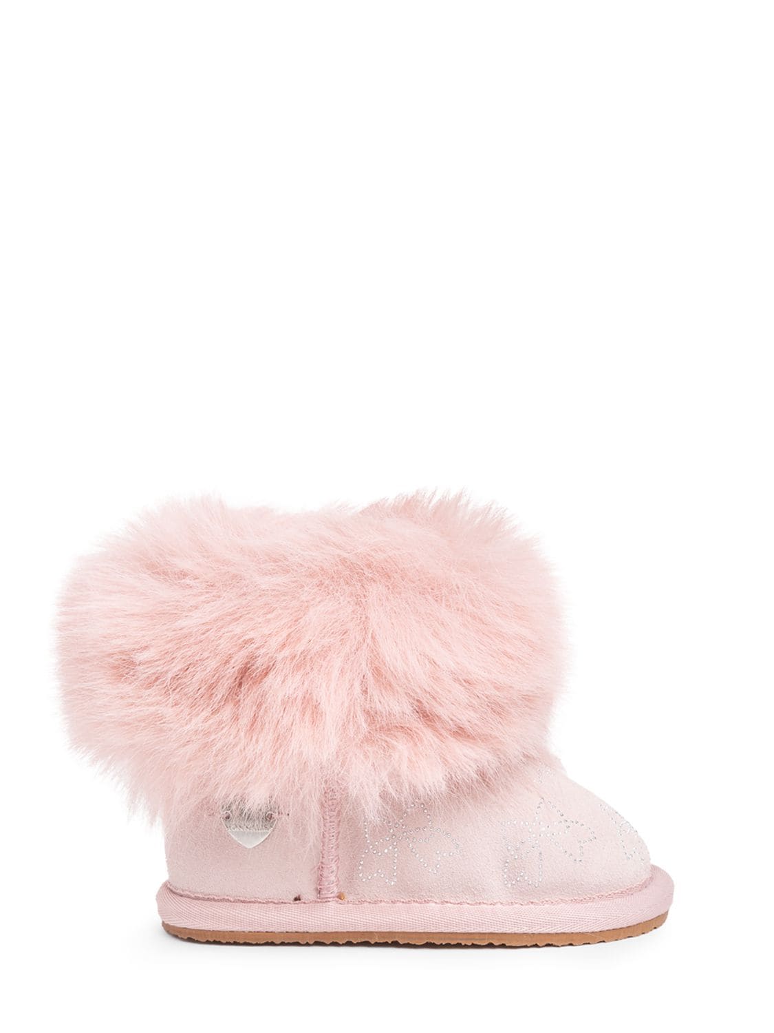 Monnalisa Kids' Embellished Leather Boots In Pink