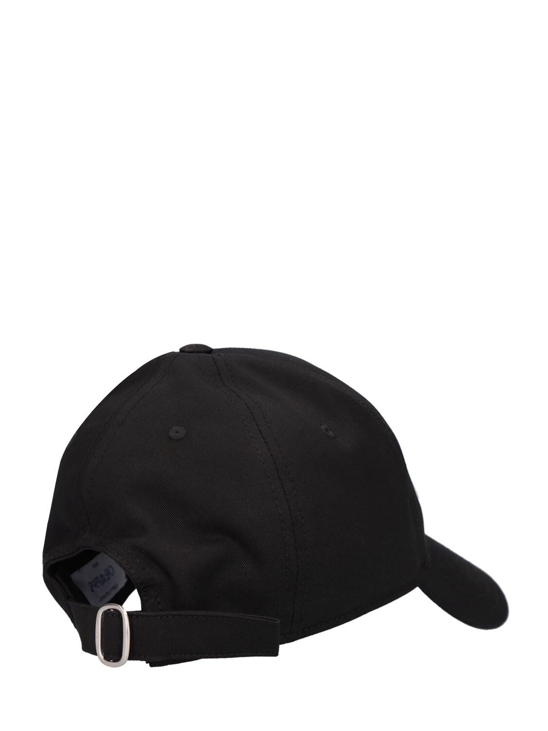 Shop Off-white Bookish Logo Cotton Baseball Cap In Black