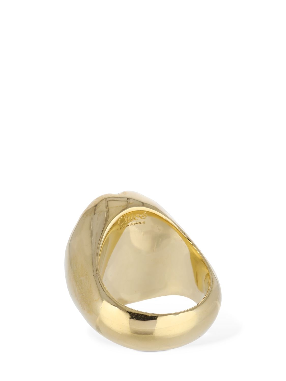 Shop Chloé Sybil Quartz Ring In Pink,gold