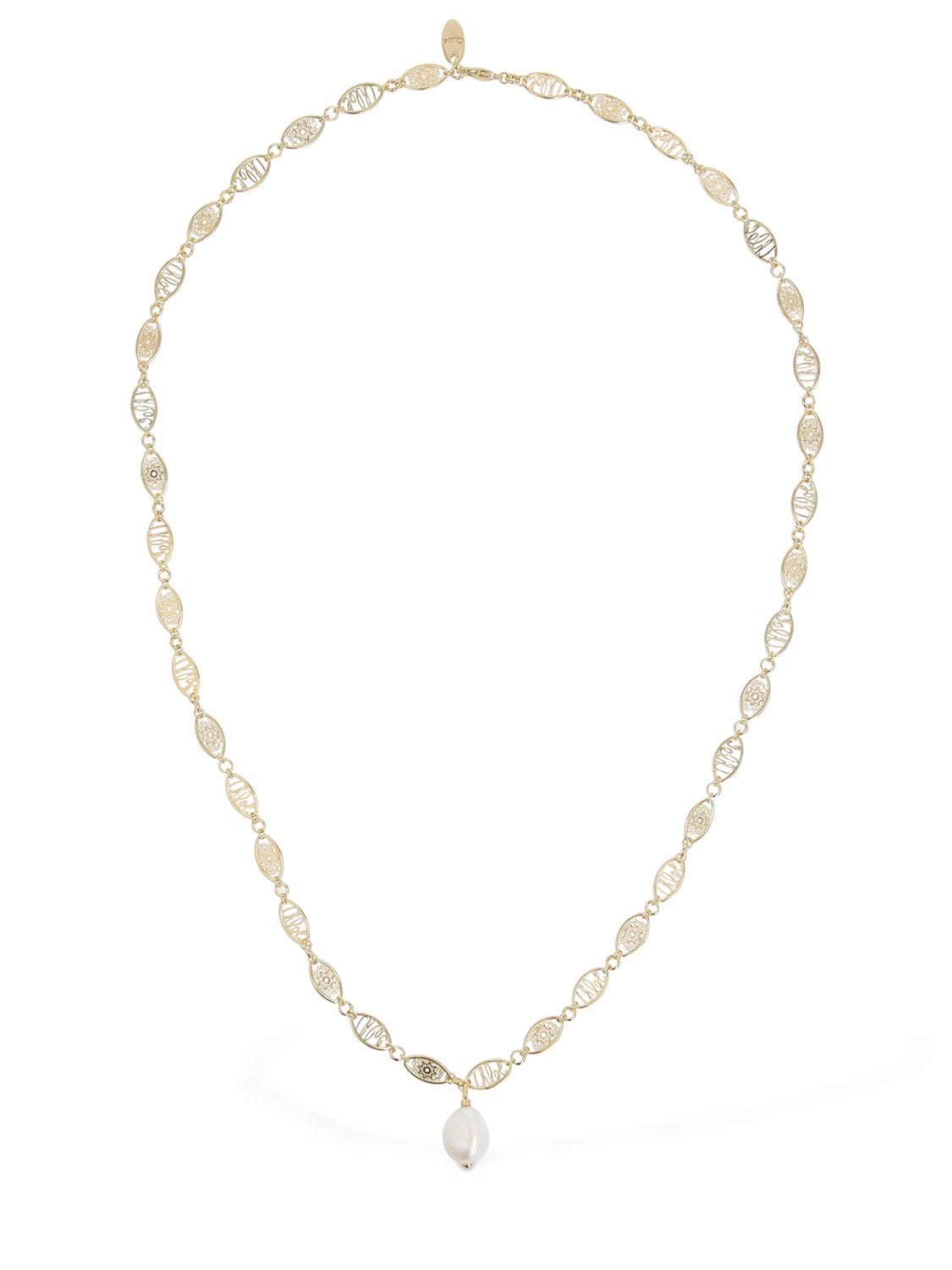Image of Darcey Lace Pearl Necklace