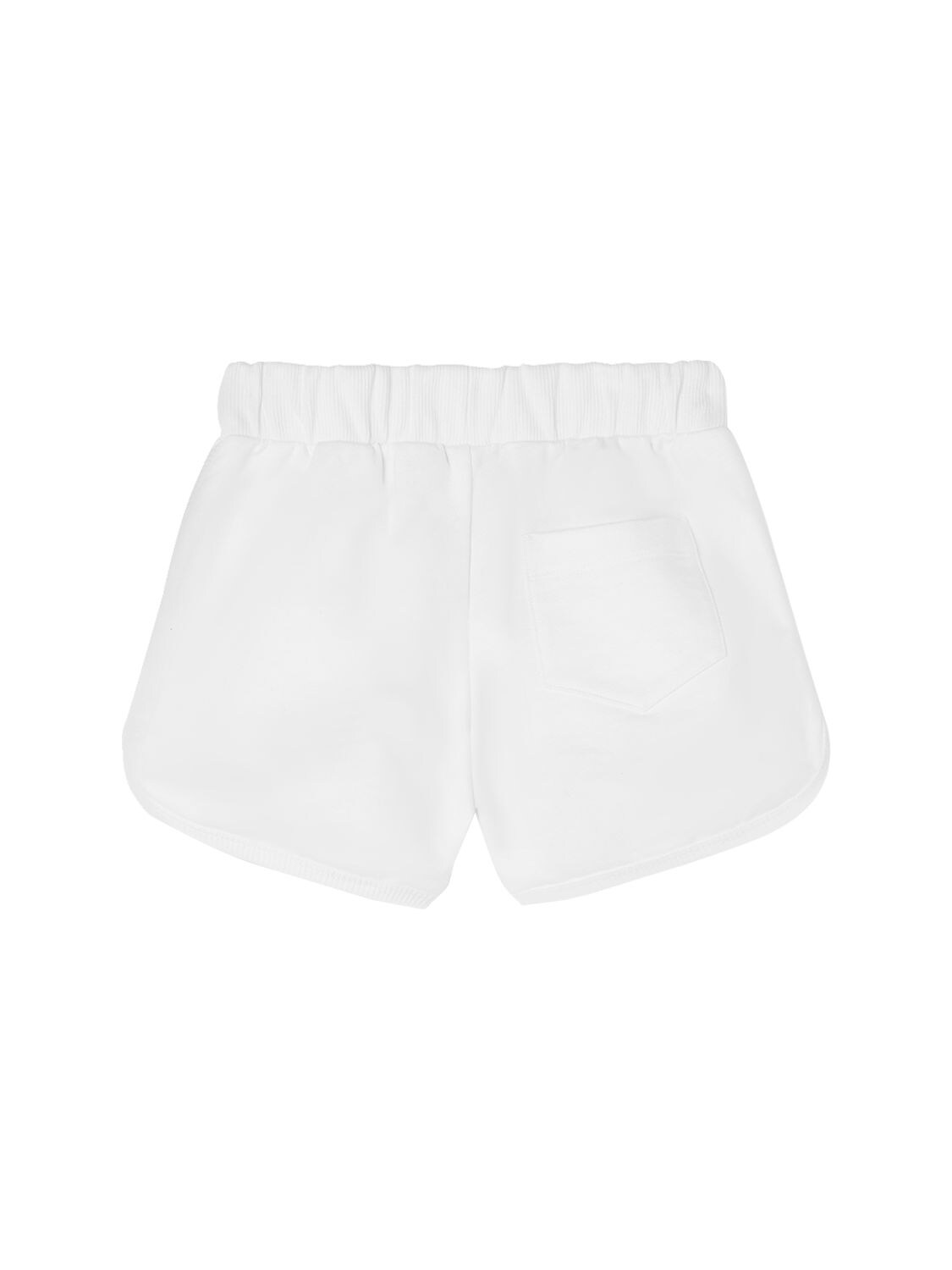 Shop Versace Cotton Sweat Shorts W/ Logo In White