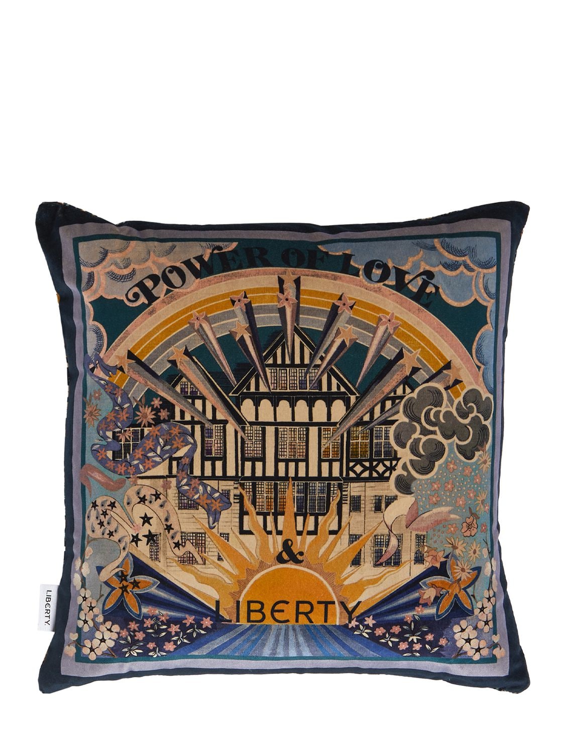 Liberty Power Of Love Velvet Cushion In Multicolor