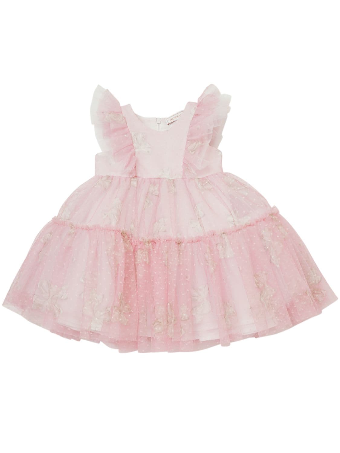 Image of Bow Print Tulle Dress