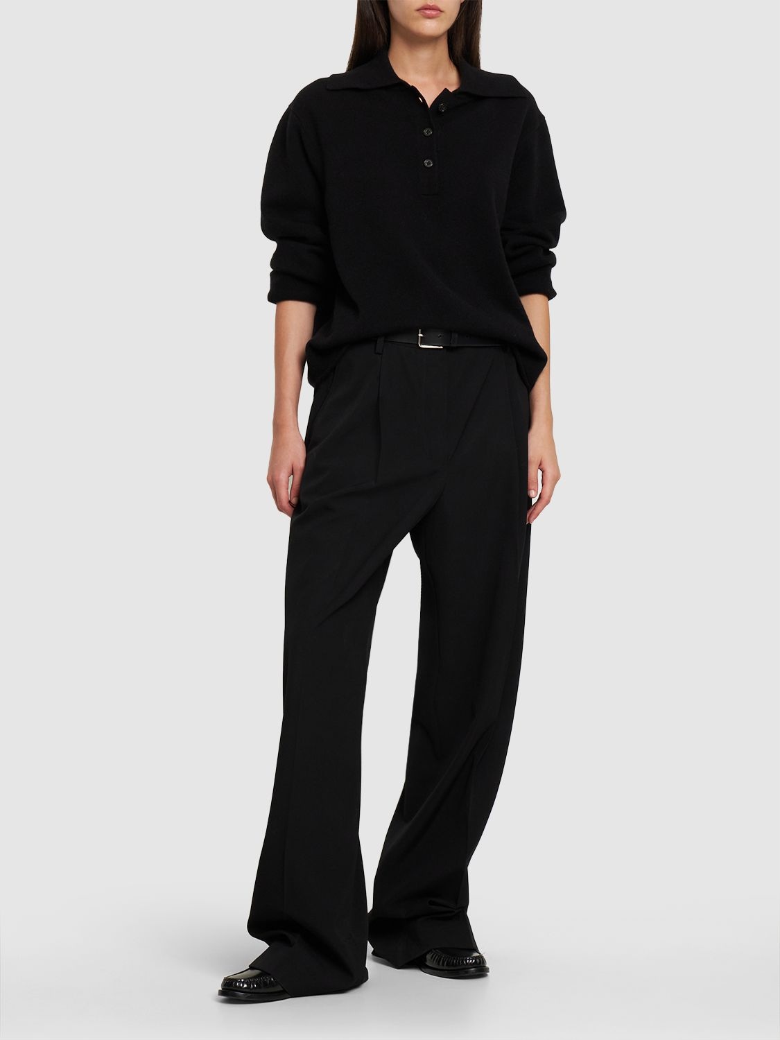 Shop Guest In Residence Everyday Cashmere Polo In Black
