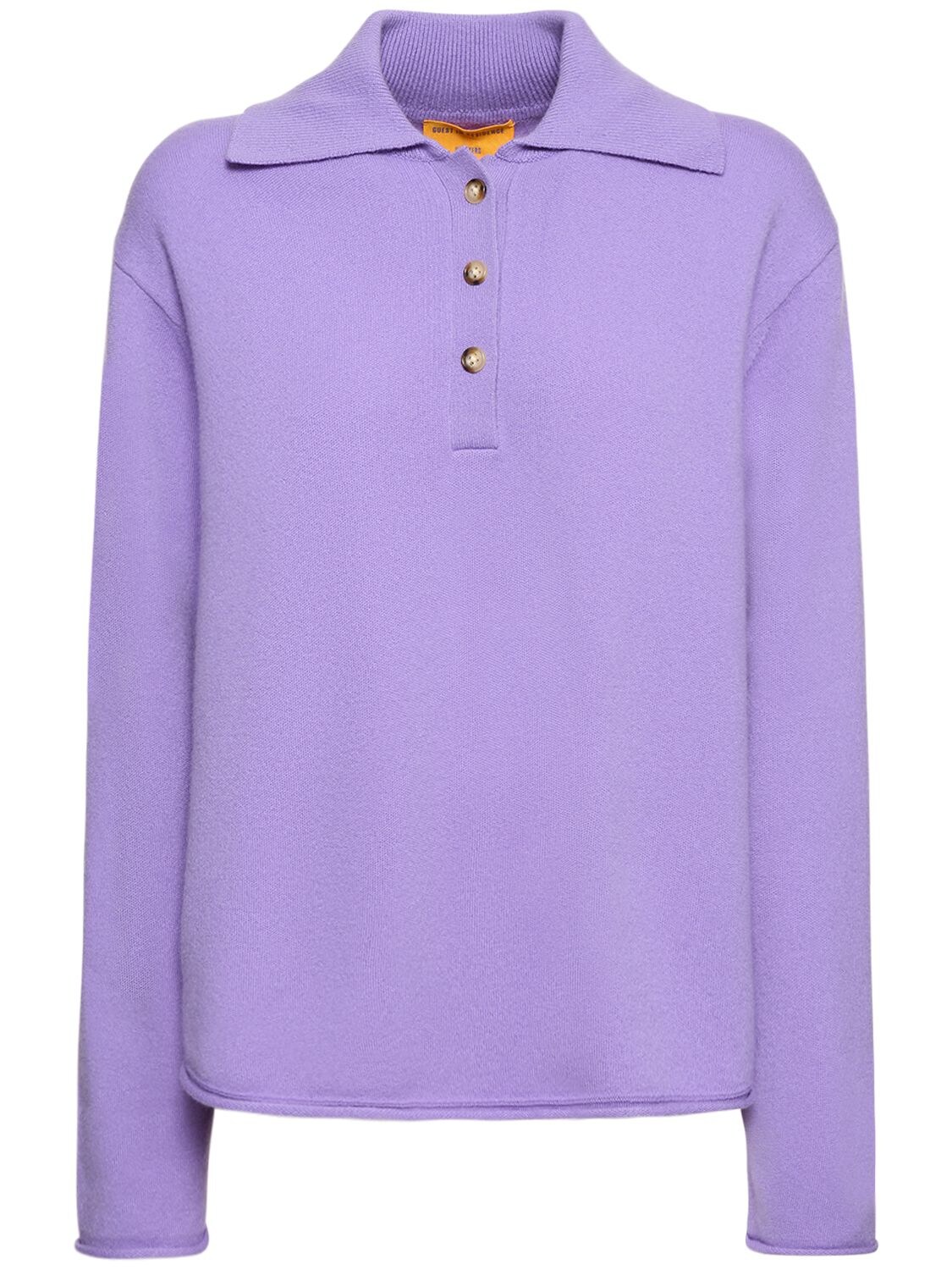 Guest In Residence Everyday Cashmere Polo In Purple