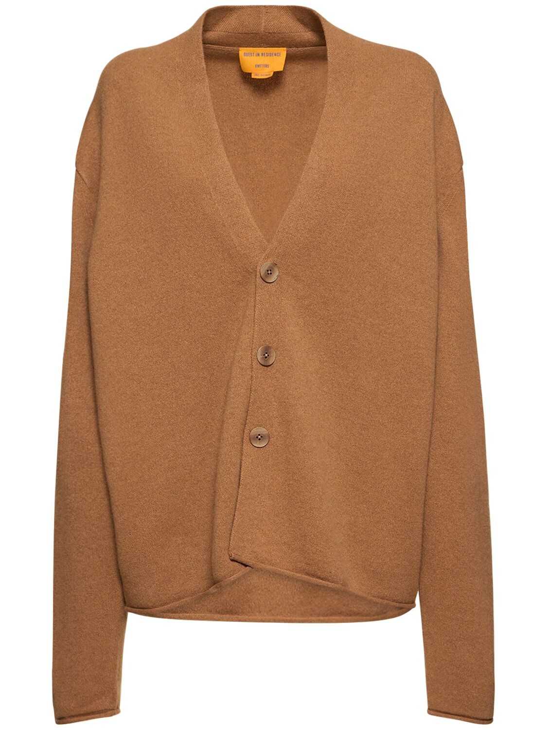 Guest In Residence Everywear Cashmere Knit Cardigan In Almond