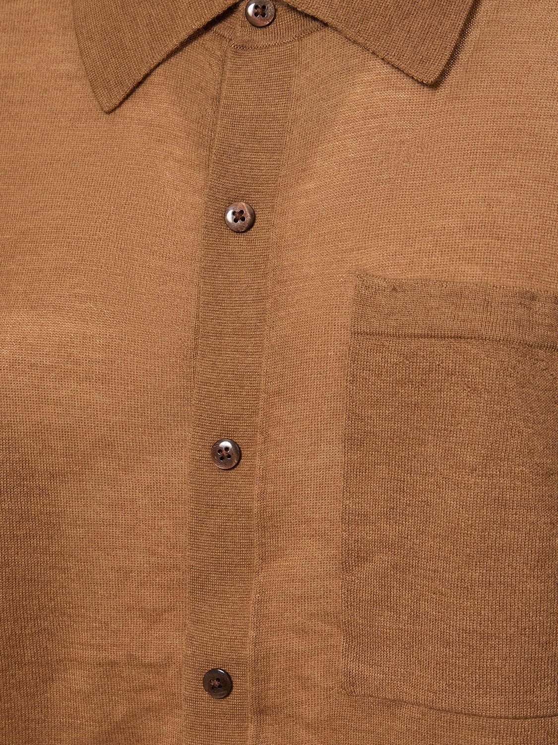 Shop Guest In Residence Showtime Cashmere Shirt In Brown