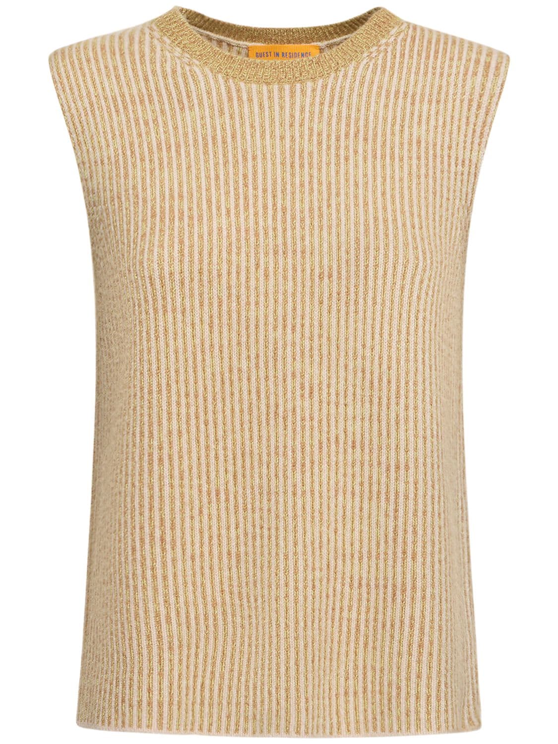 GUEST IN RESIDENCE TRI RIB CASHMERE VEST