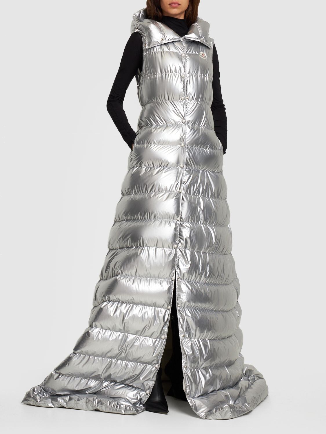 Shop Moncler Genius Lvr Exclusive Karakorum Afrodite Vest In Silver