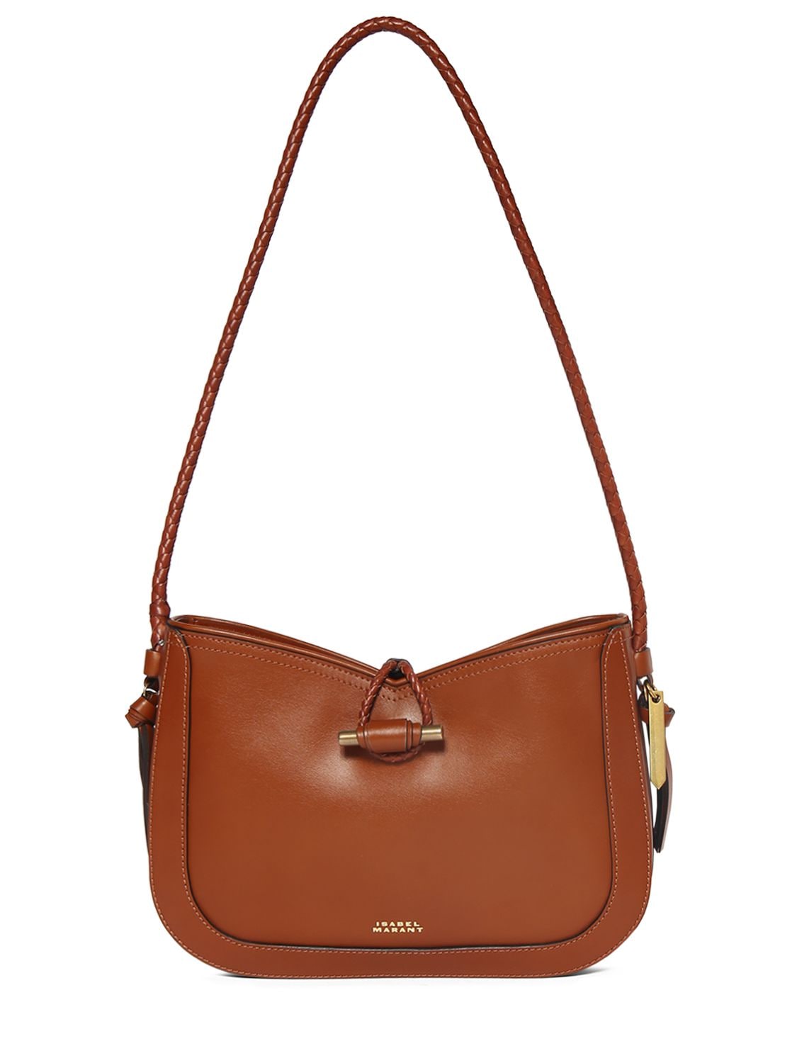 Isabel Marant Vigo Leather Shoulder Bag In Cognac