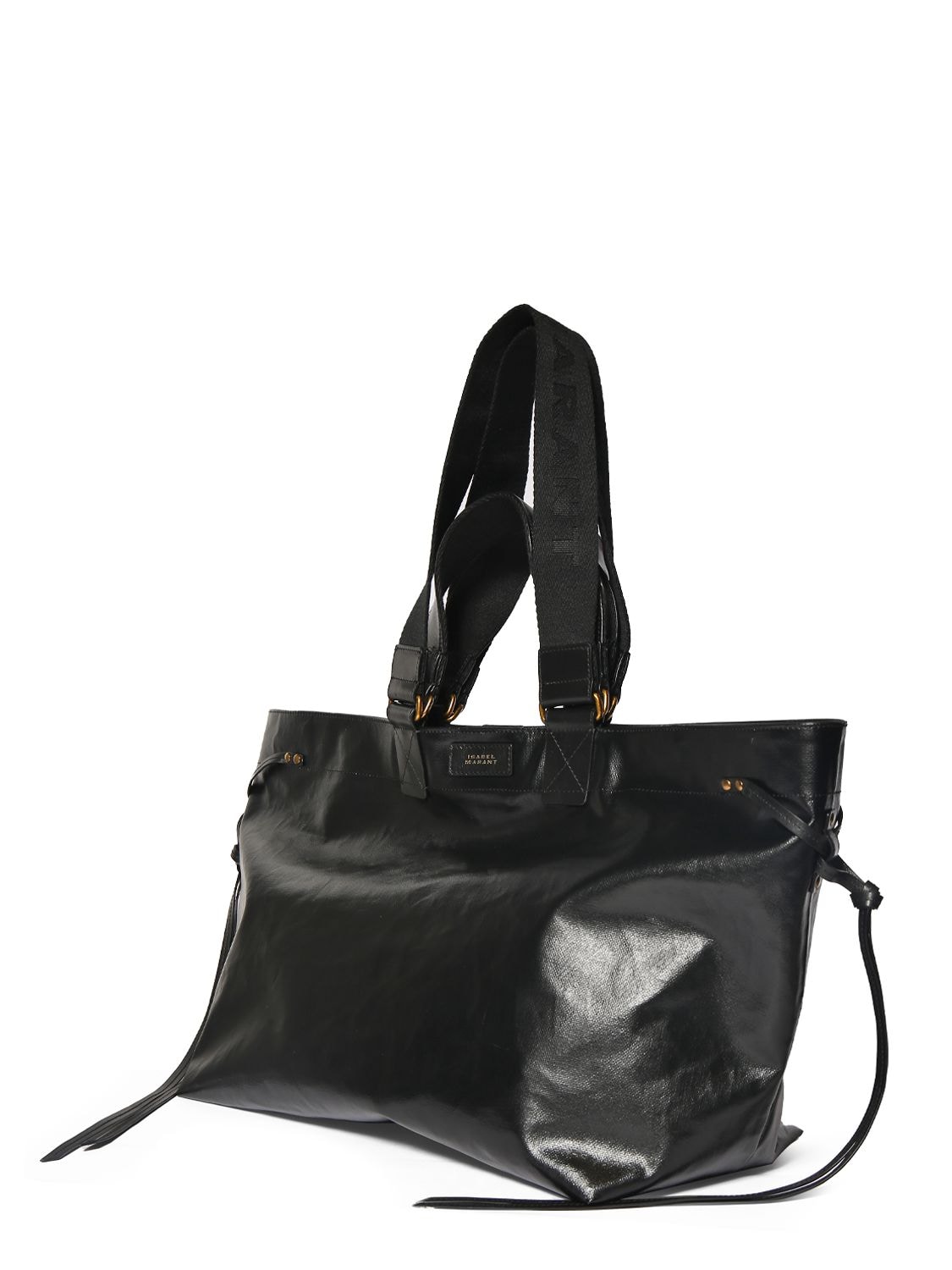 Shop Isabel Marant Wardy Leather Tote Bag In Black