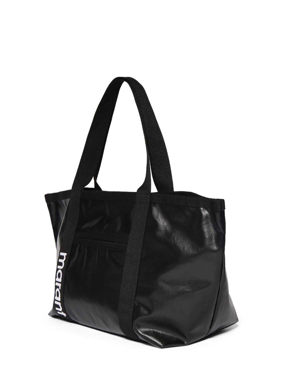 Shop Isabel Marant Warden Cotton Tote Bag In Black