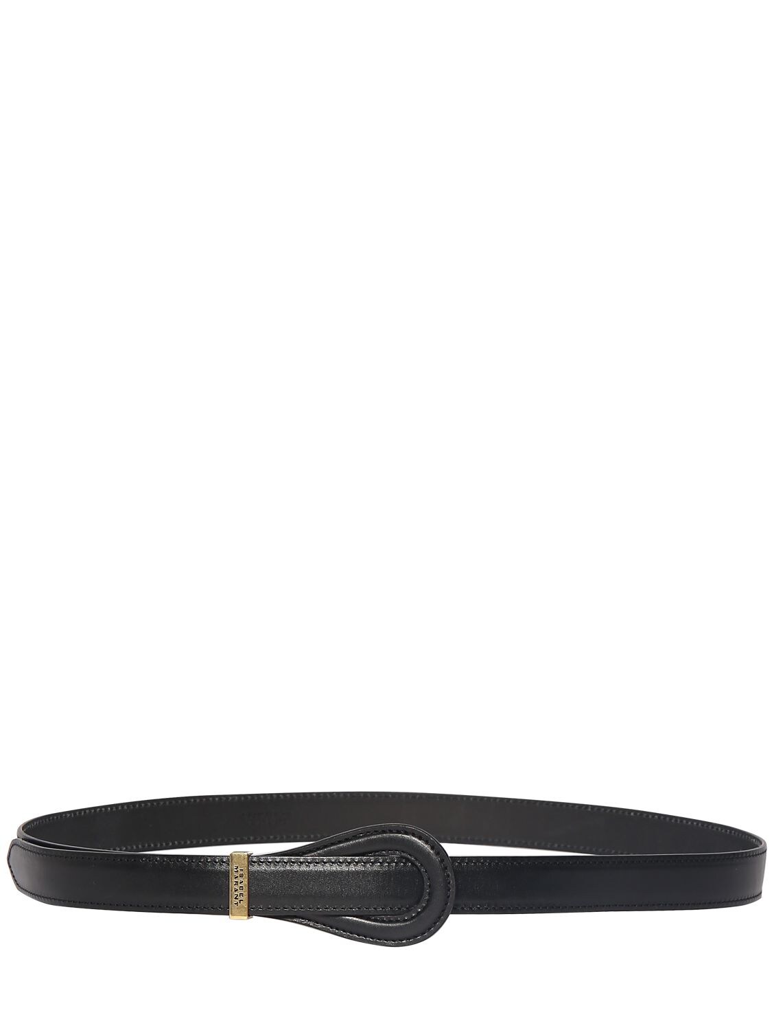 Shop Isabel Marant Brindi Leather Belt In Black