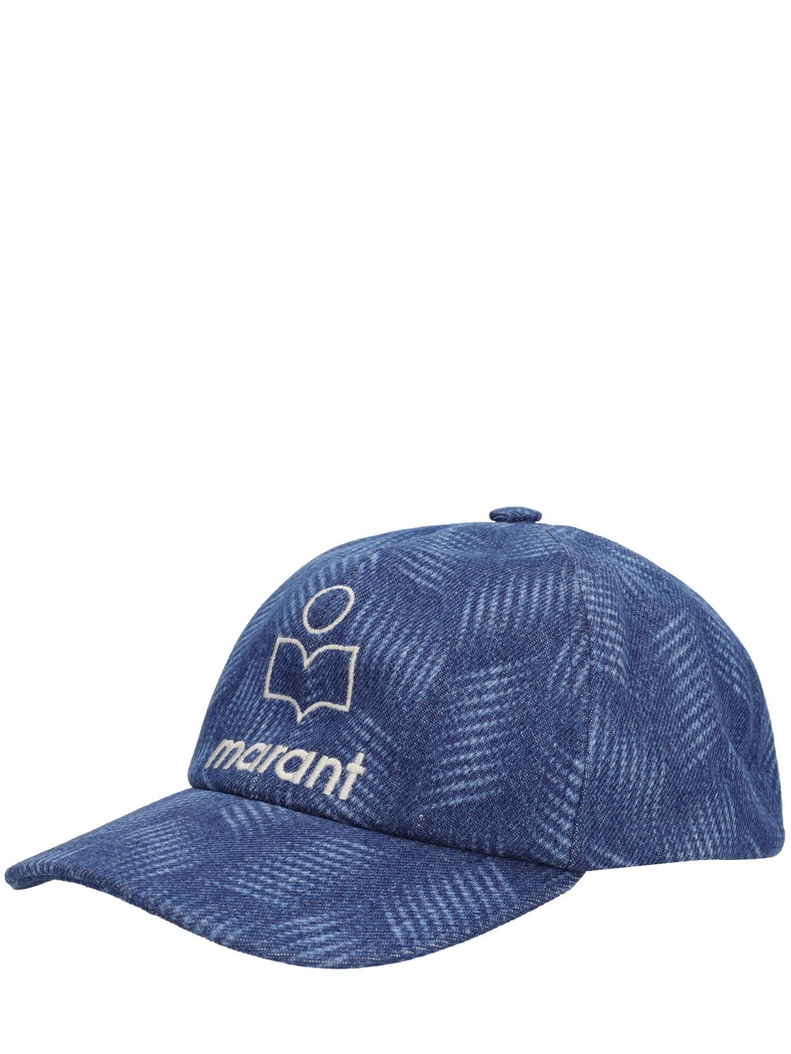 Shop Isabel Marant Tyron Cotton Cap In Blue