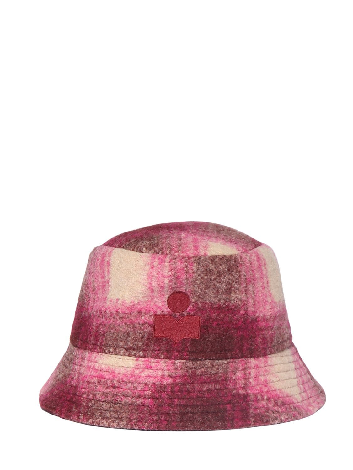 Image of Haley Checked Wool Blend Bucket Hat