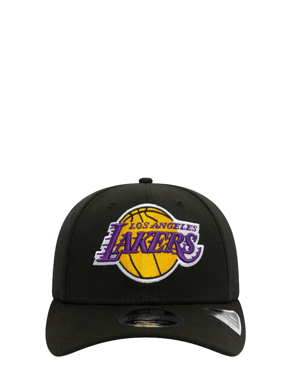 New Era 9fifty Stretch Snap La Lakers Hat In Black