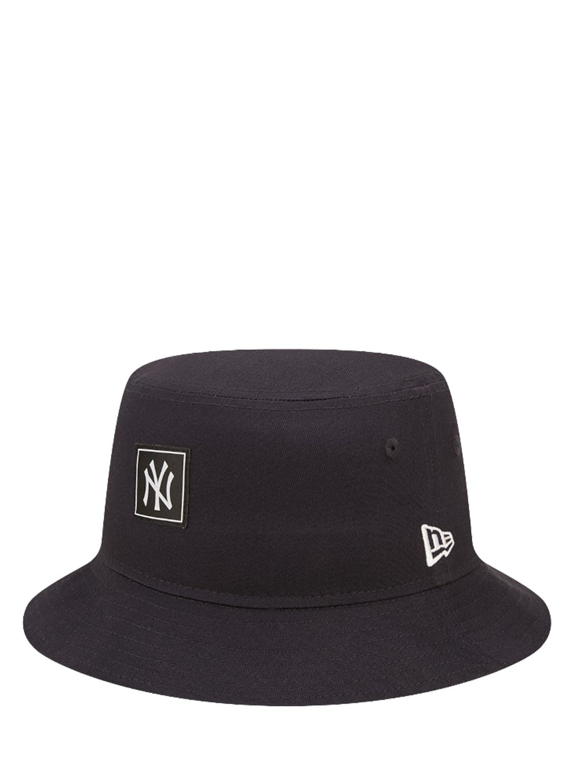 New Era New York Yankees Tapered Bucket Hat In Blue,black