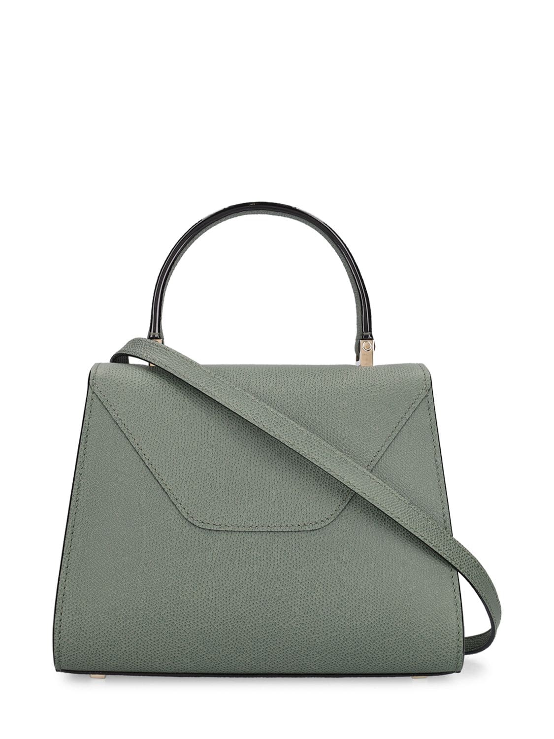 Shop Valextra Mini Iside Grained Leather Bag In Muschio