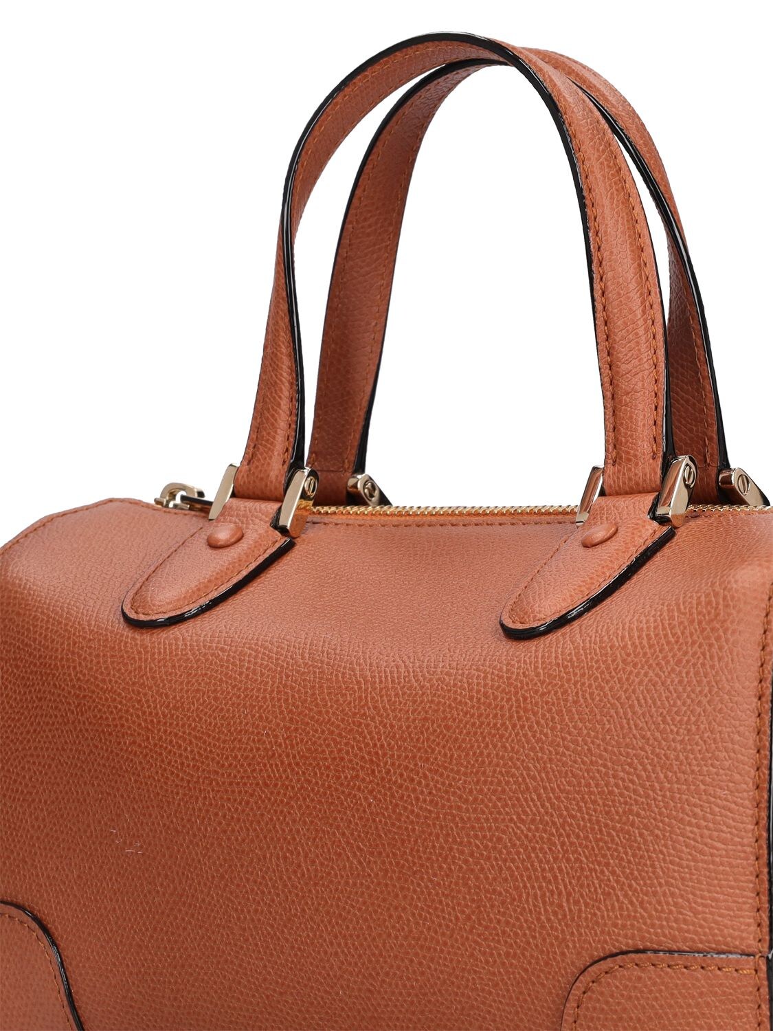 Shop Valextra Mini Babila Top Handle Bag In Gold