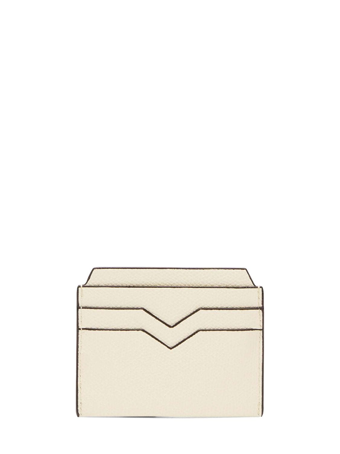 Valextra Leather Card Holder In Pergamena