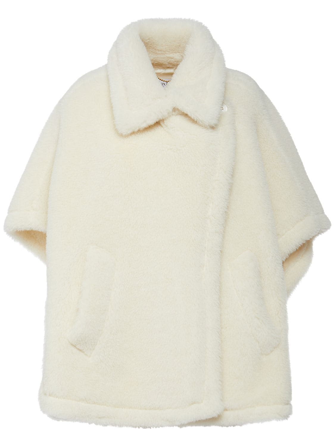 Shop Max Mara Tebe1 Alpaca & Wool Teddy Cape In White