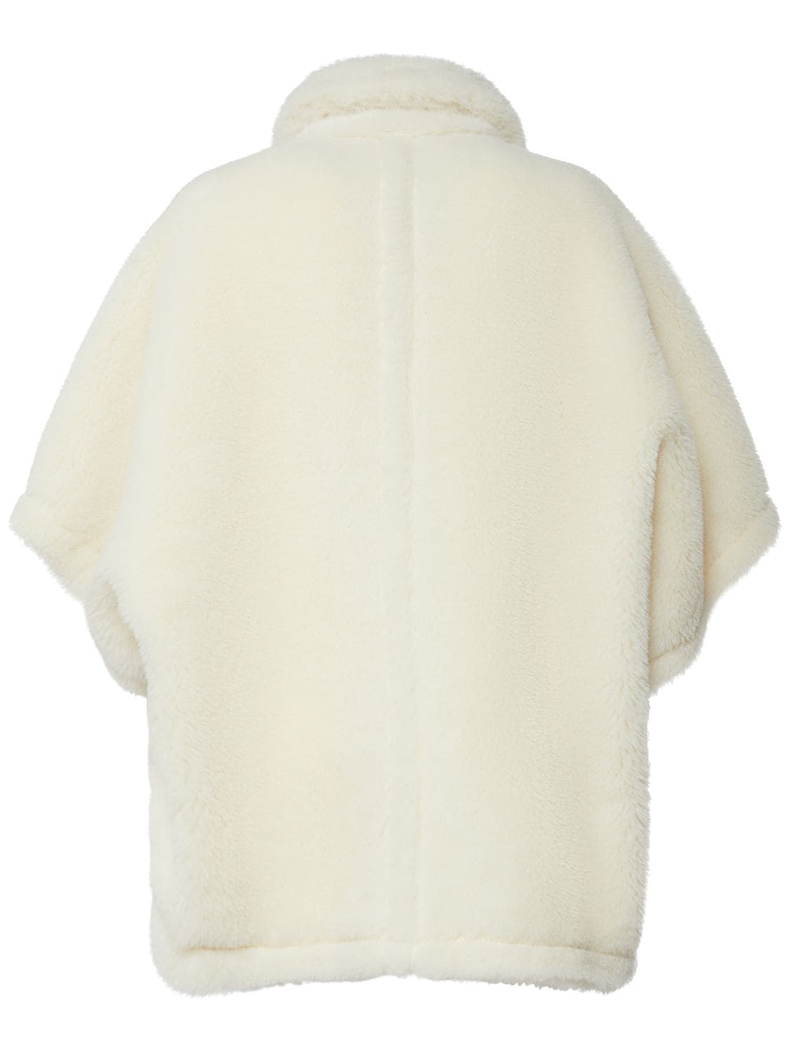 Shop Max Mara Tebe1 Alpaca & Wool Teddy Cape In White