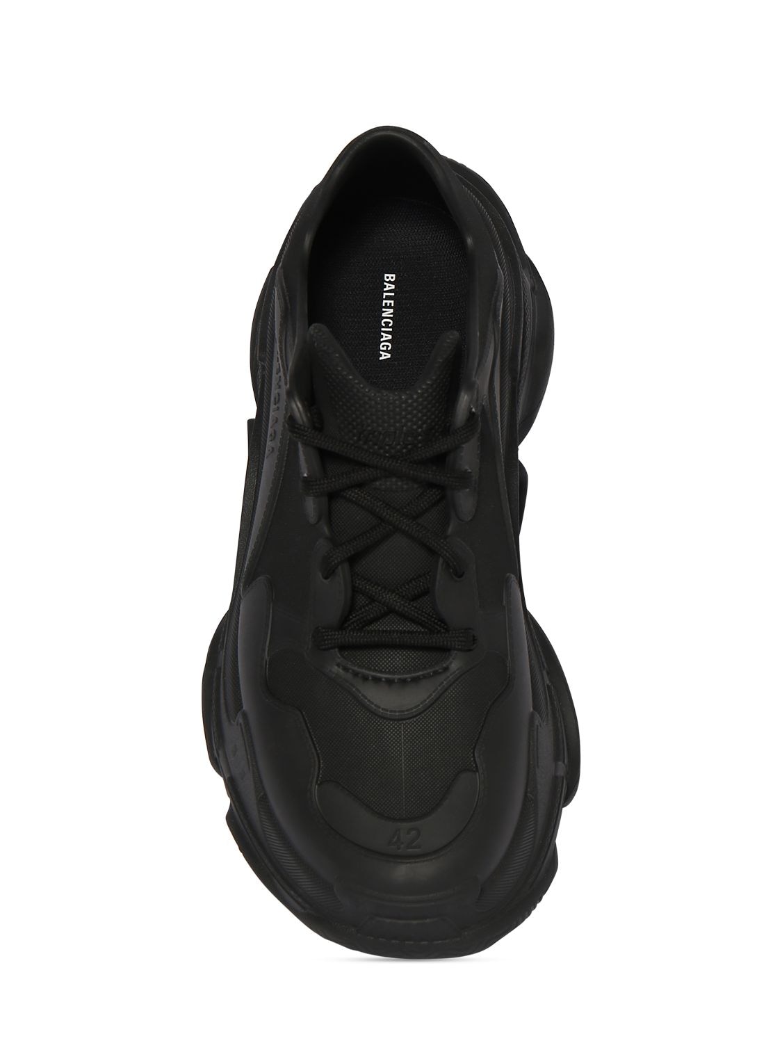 Shop Balenciaga 60mm Triple S Mold Rubber Sneakers In Black