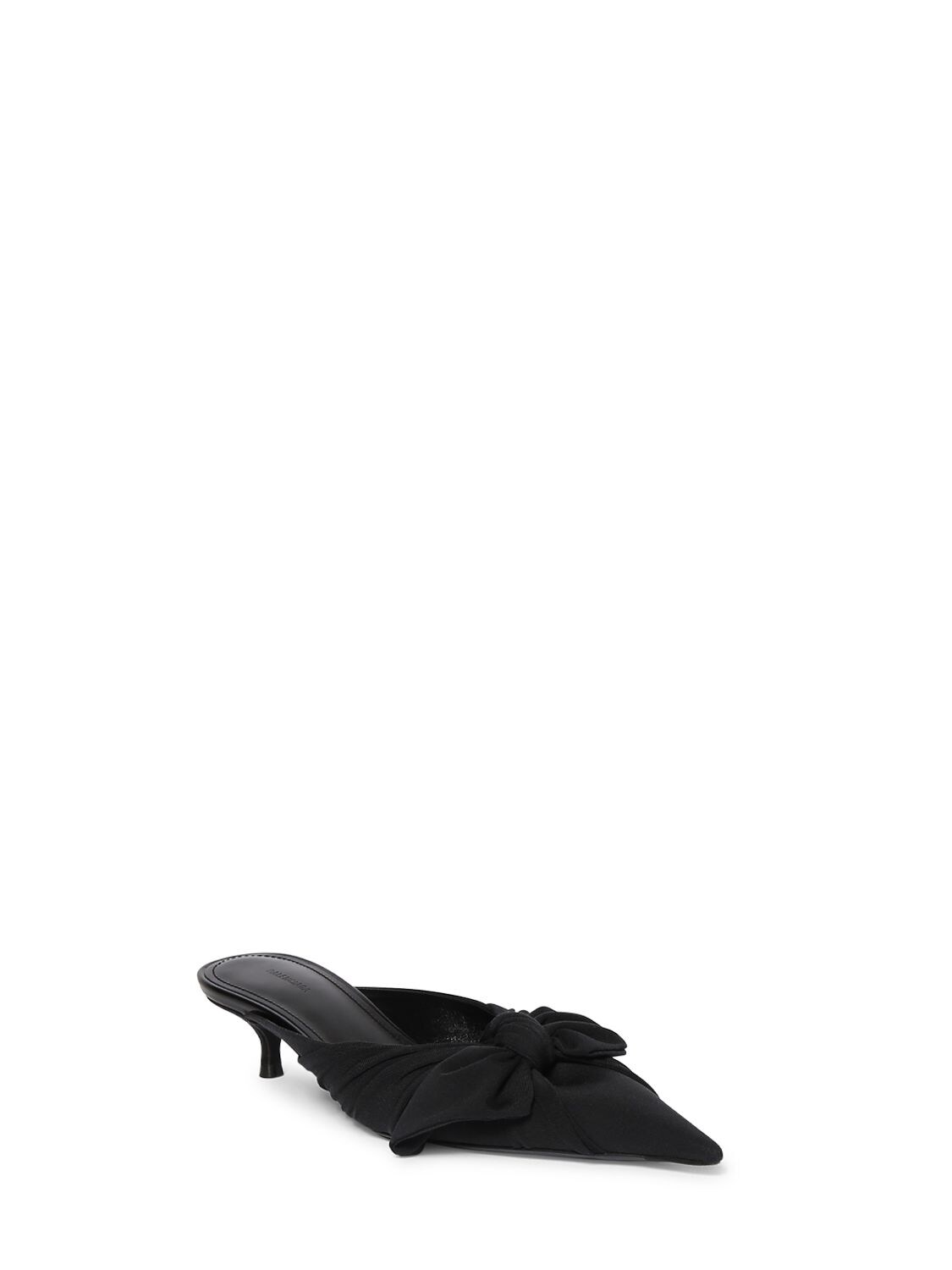 Shop Balenciaga 40mm Knife Nylon Knot Mules In Black