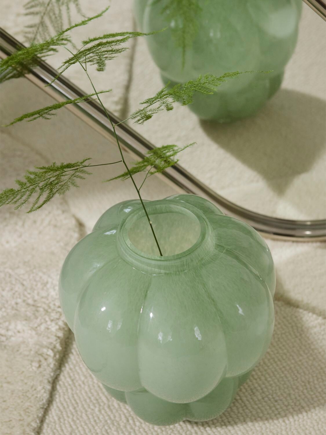 Shop Aytm Uva Glass Vase In Green