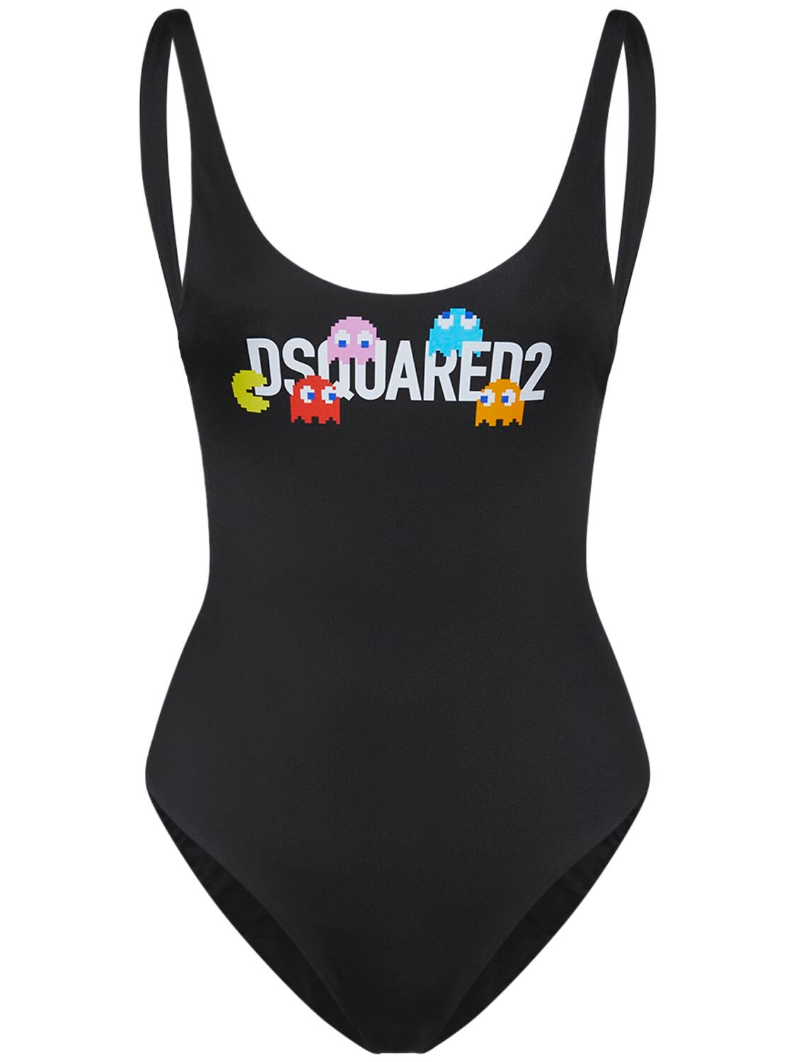 DSQUARED2 PAC-MAN LOGO PRINT ONE PIECE SWIMSUIT