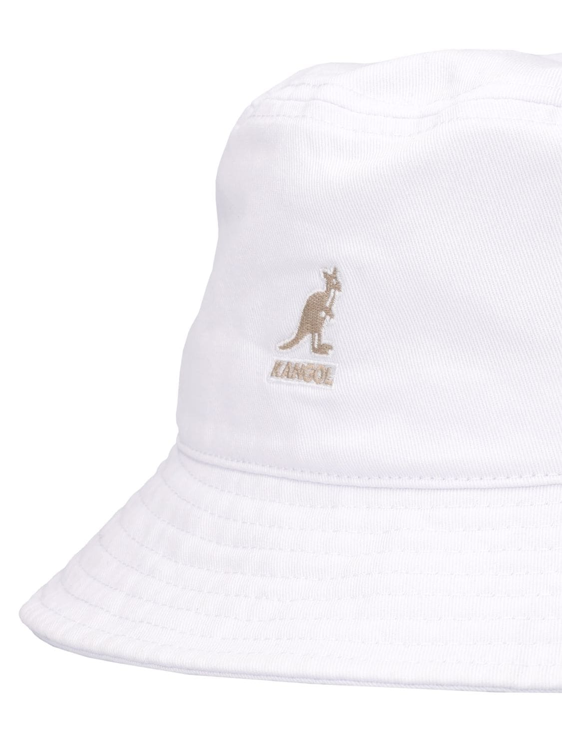Shop Kangol Washed Cotton Bucket Hat In White