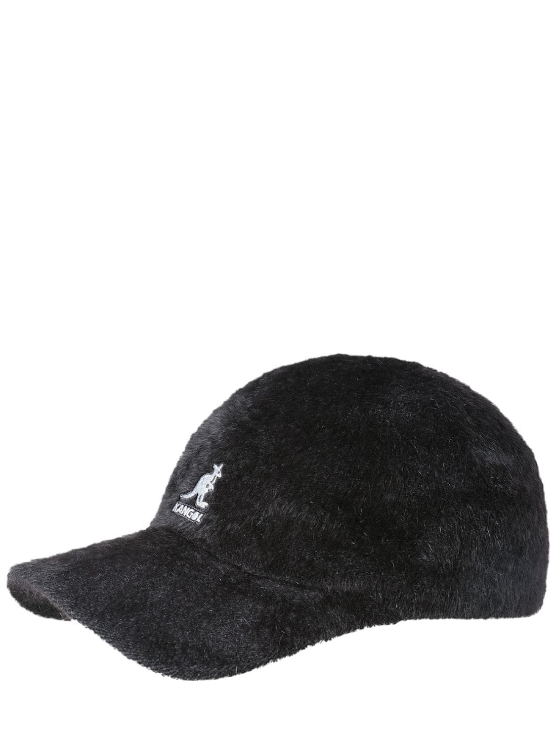 Kangol Furgora Casual Angora Blend Baseball Cap In Black