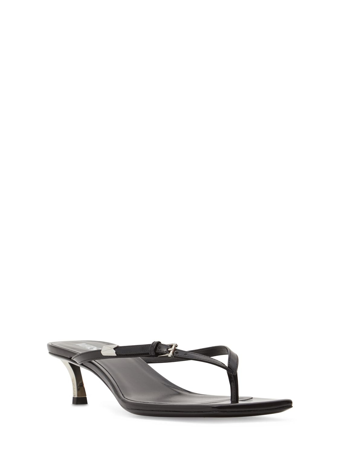 Shop Versace 40mm Leather Sandals In Black