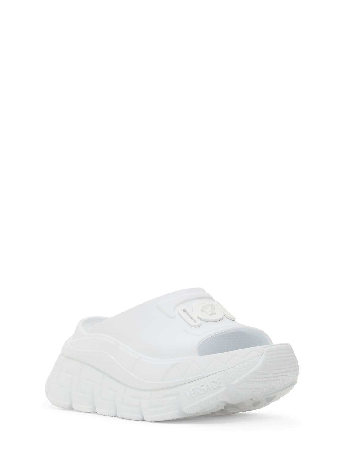 Shop Versace Slides Rubber In White