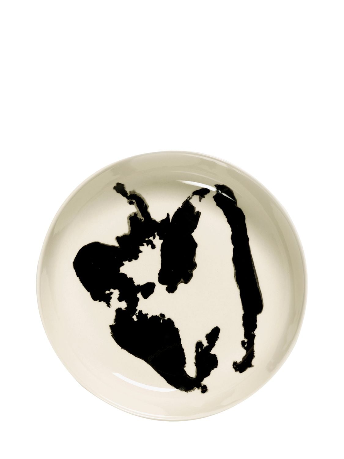 Image of Set Of 2 White Pepper Black Feast Plates