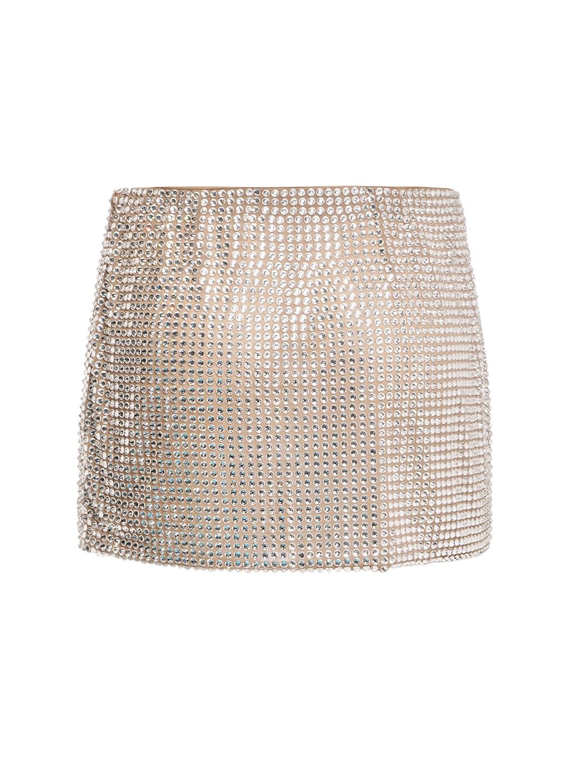 Shop Giuseppe Di Morabito Embellished Mini Skirt In Silver